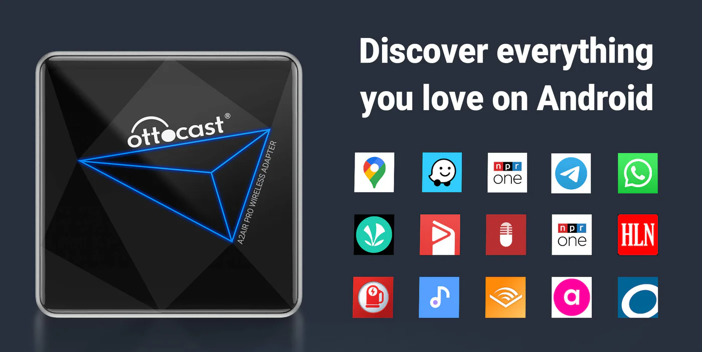 A2Air Pro Wireless Android Auto Adapter Apps