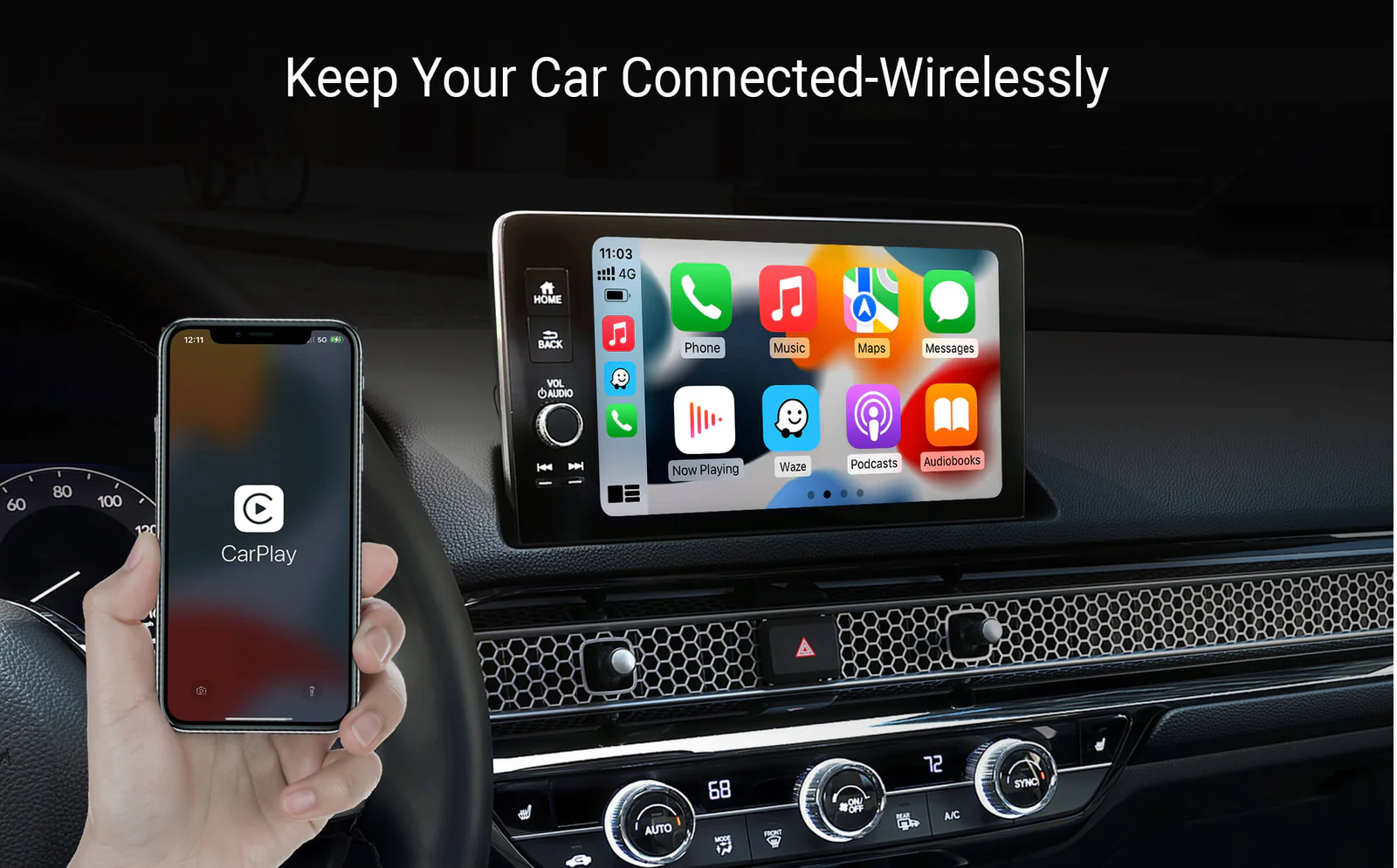 U2AIR Pro Wireless CarPlay Adapter Connected-Wirelessly for Cars