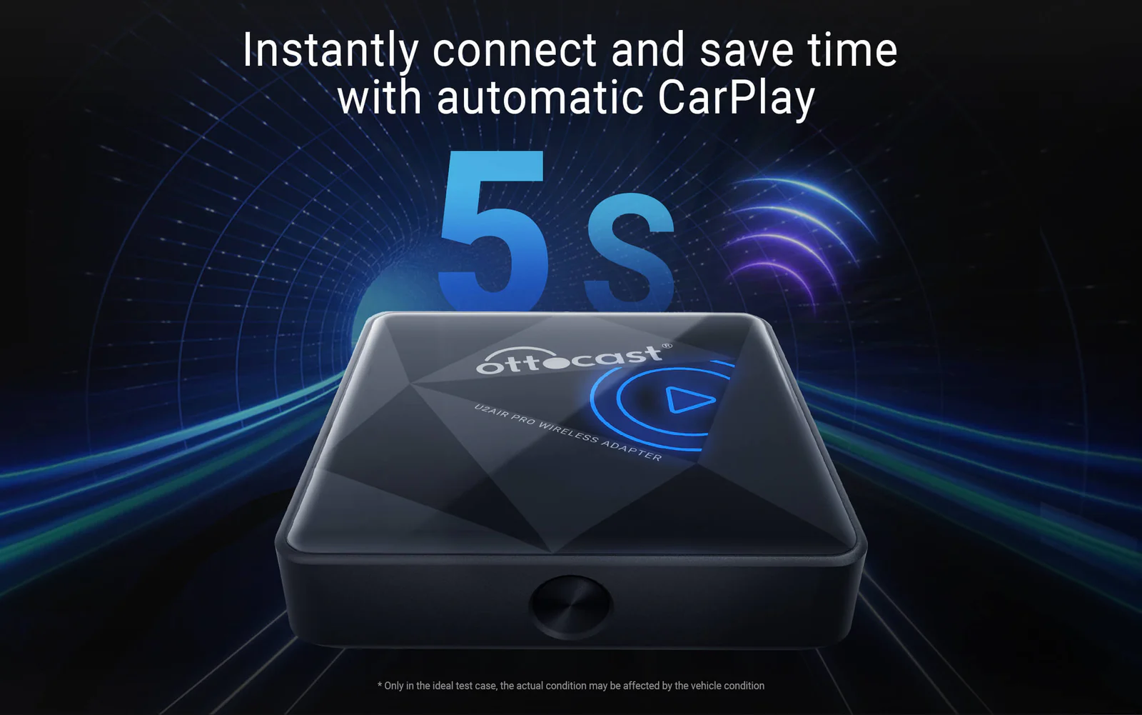 Instantly connect and save time with automatic U2AIR Pro Wireless CarPlay Adapter