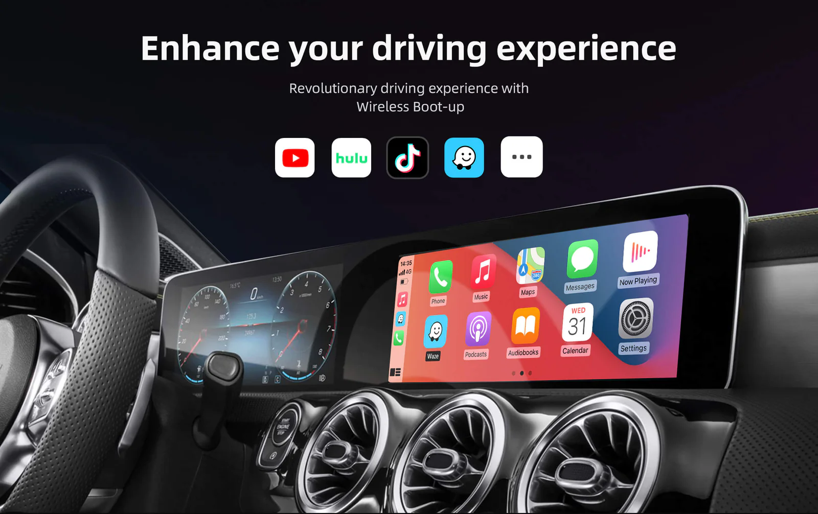 OttoAdapter MX Wireless CarPlay/ Android Auto 3-in-1 Adapter Apps