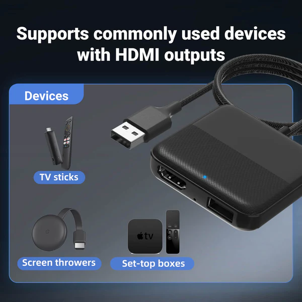 Supports commonly used devices with HDMi outputs