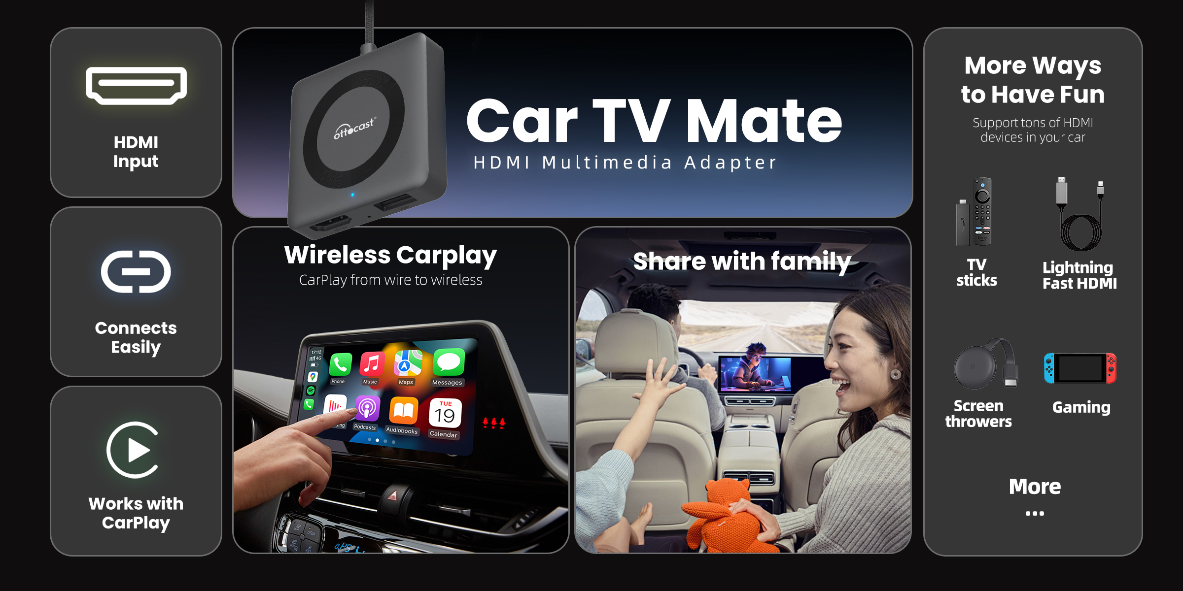 Car TV Mate HDMI Multimedia Adapter