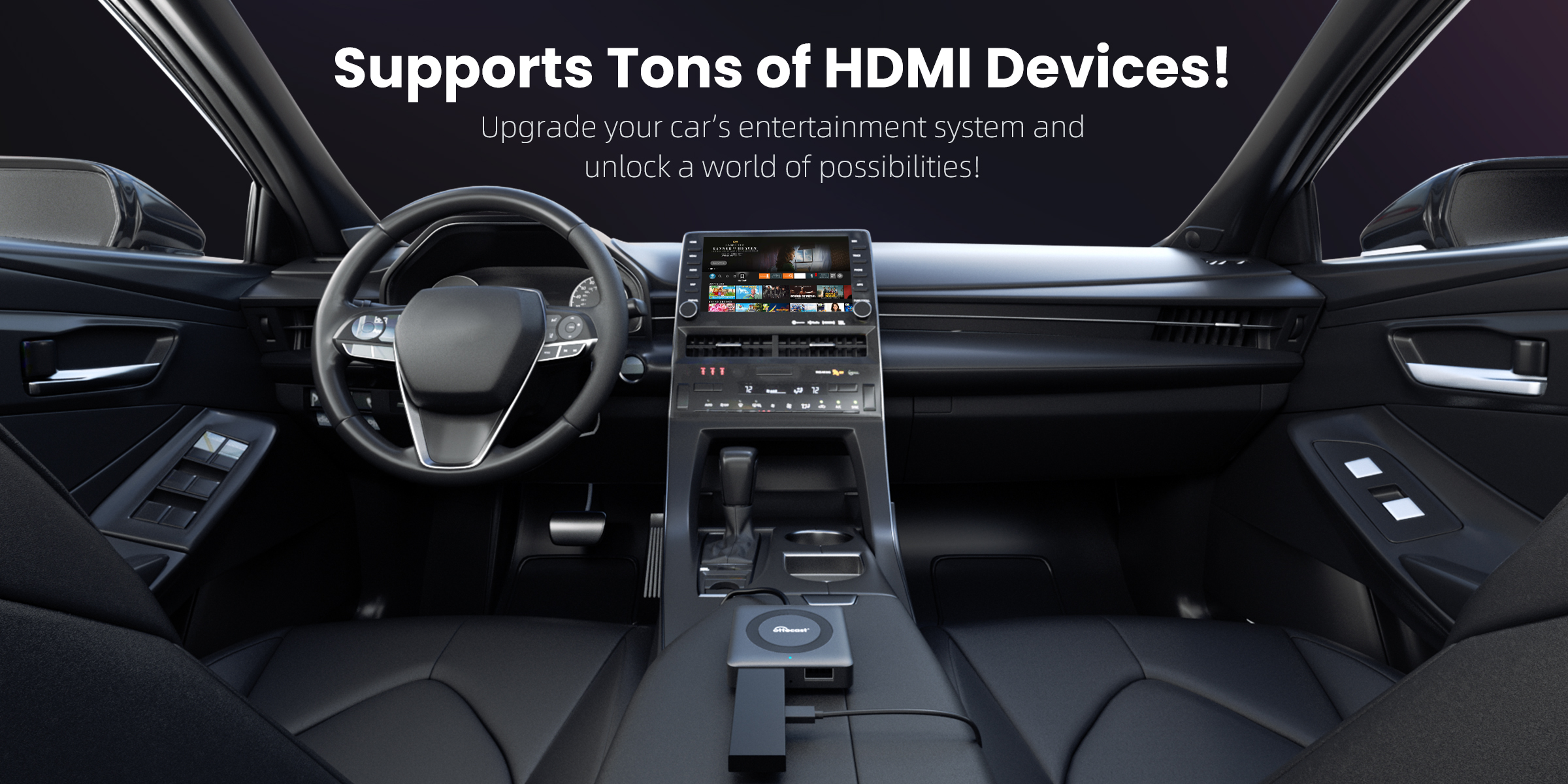 Supports Tons of HDMI Devices!Upgrade your car's entertainment system and unlock a world of possibilities!