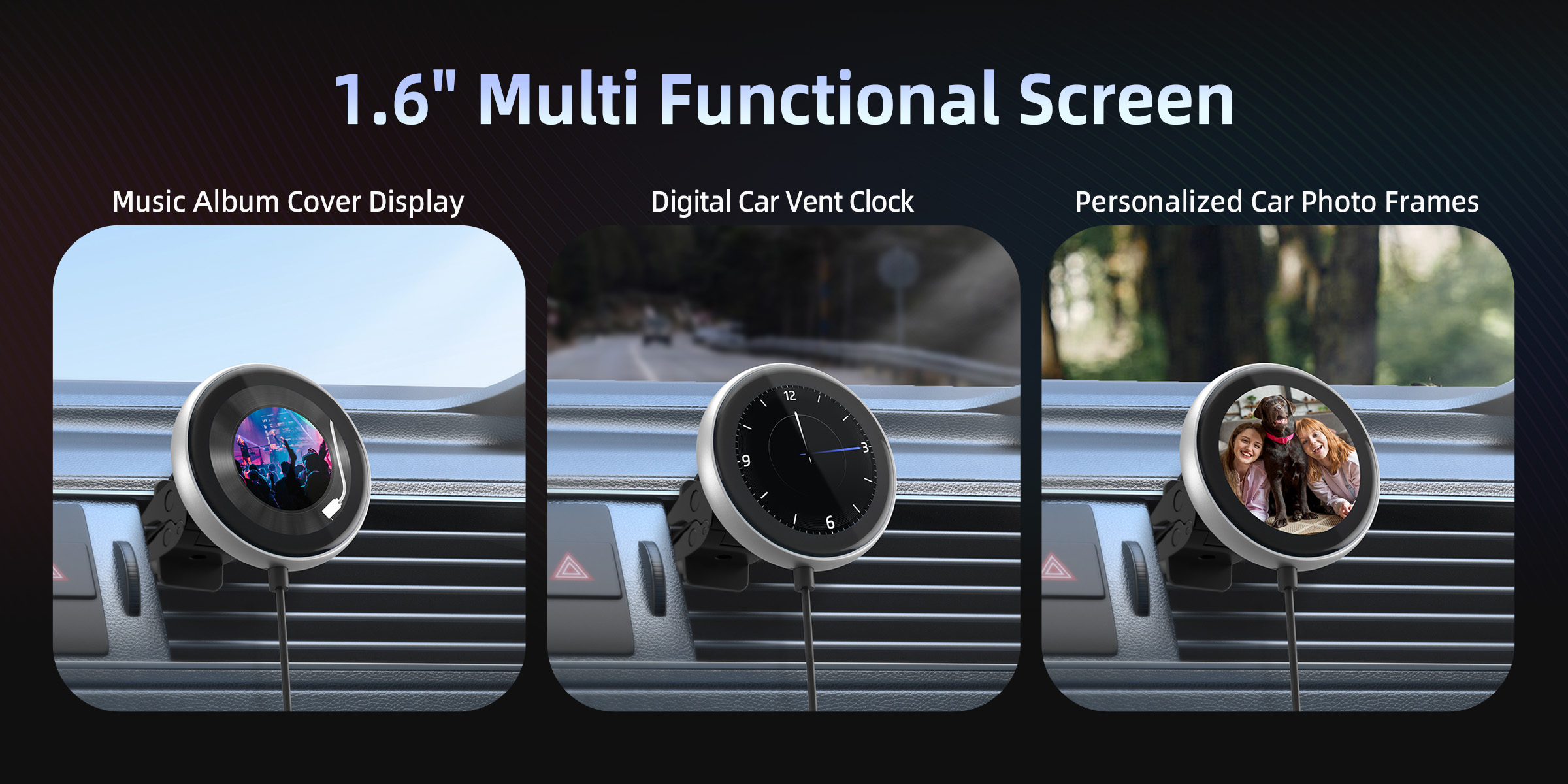 CarPlayClip Wireless CarPlay Adapter 1.6" Multi Functional Screen