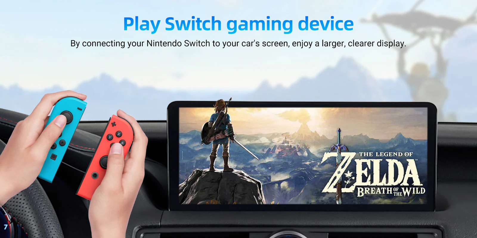 Play Switch gaming device By connecting your Nintendo Switch to your car's screen, enjoy a large, clear display.