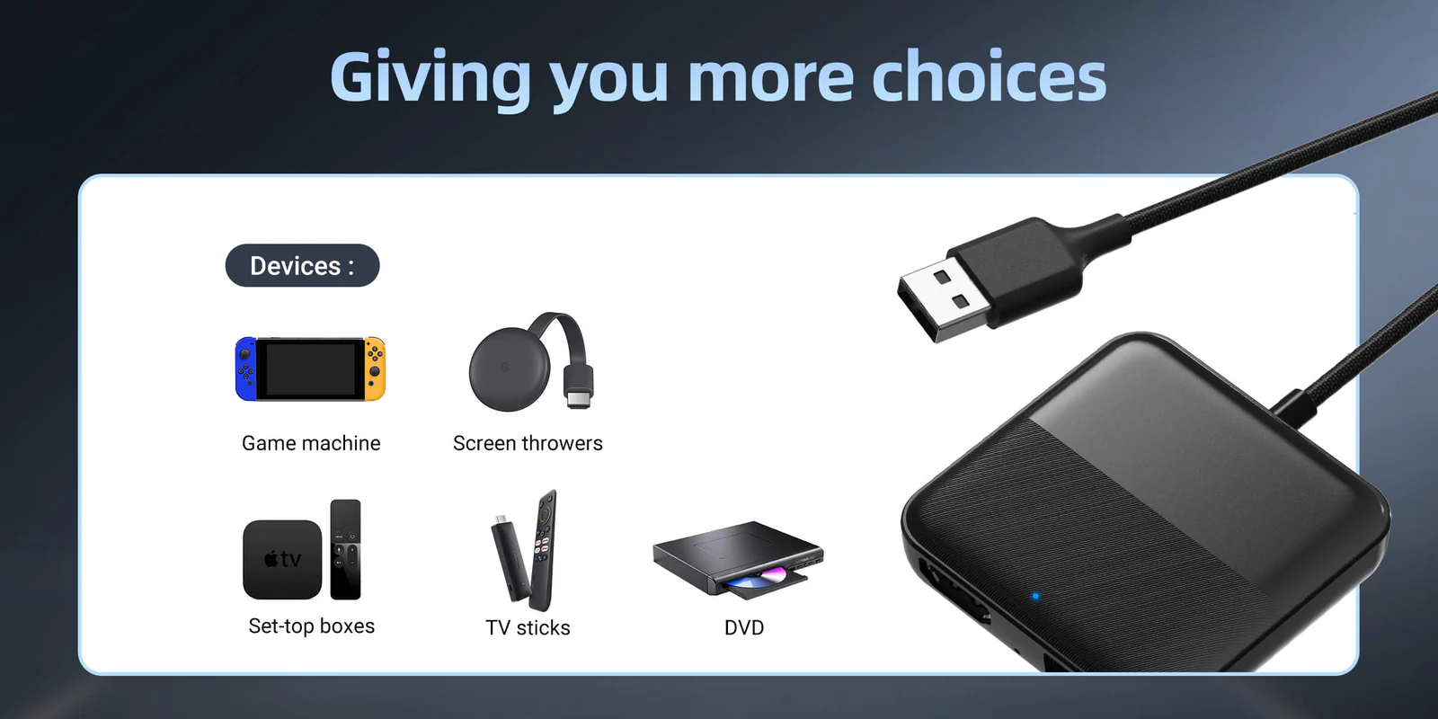 Car tv mate Giving you more choices