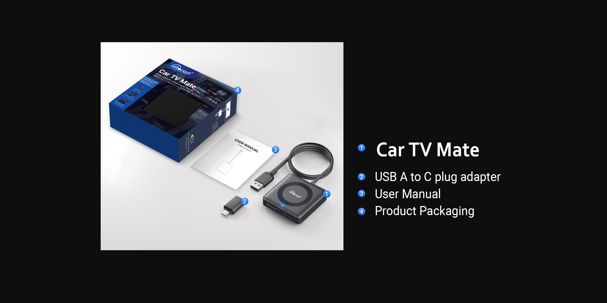 Car TV Mate Pro Universal Packaging