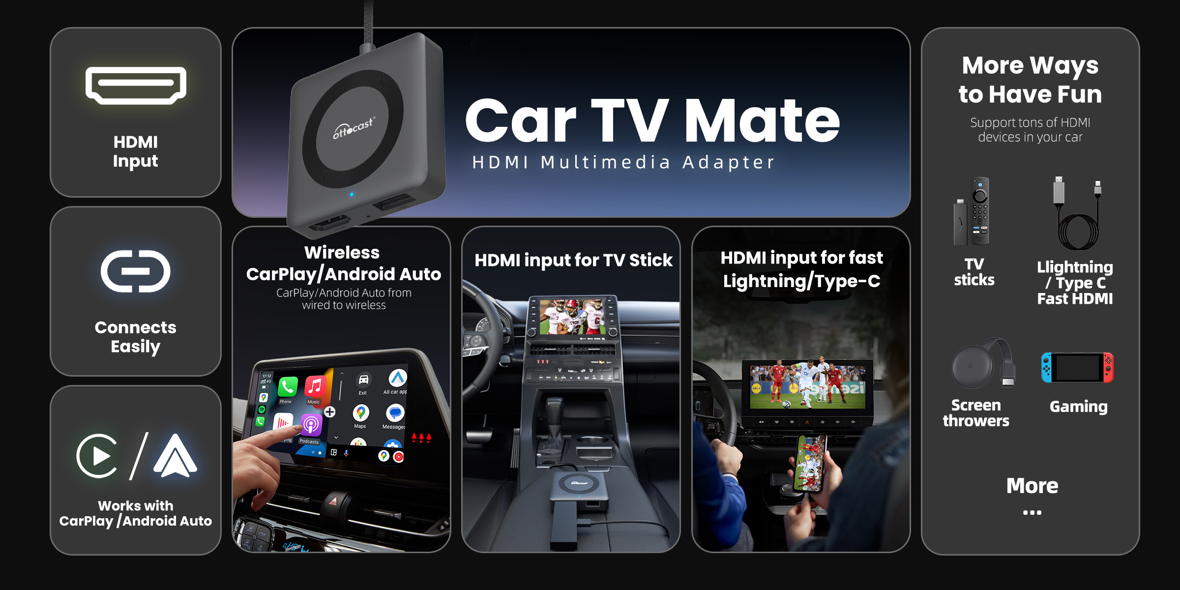 Car TV Mate HDMI Multimedia Adapter