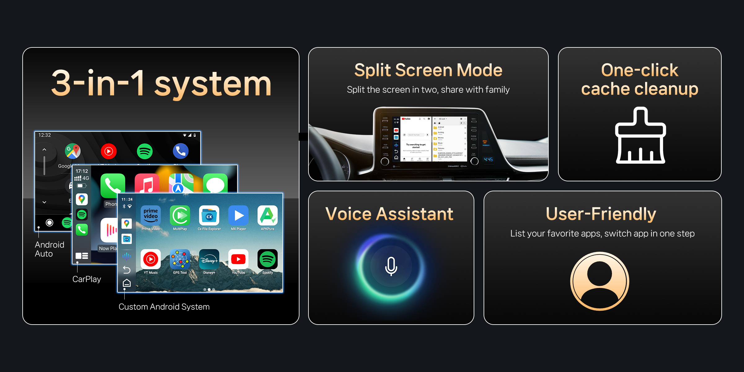 carplay ai box android 12 3-in-1 system