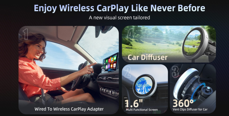 CarPlayClip Wireless CarPlay Adapter