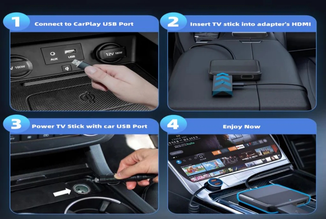 It's easy to install Car TV Mate with its plug-and play installation.