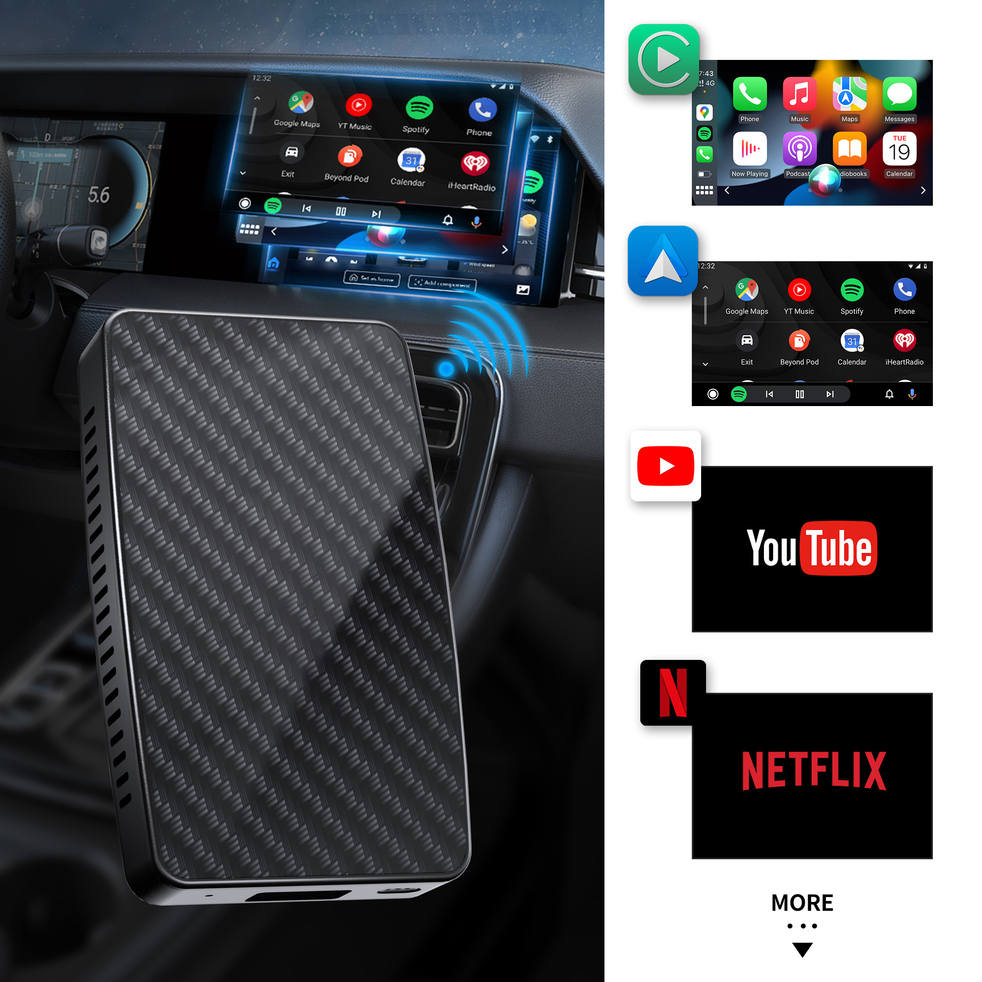 Watch YouTube & Netflix on Carplay Box - Factory OEM/ODM