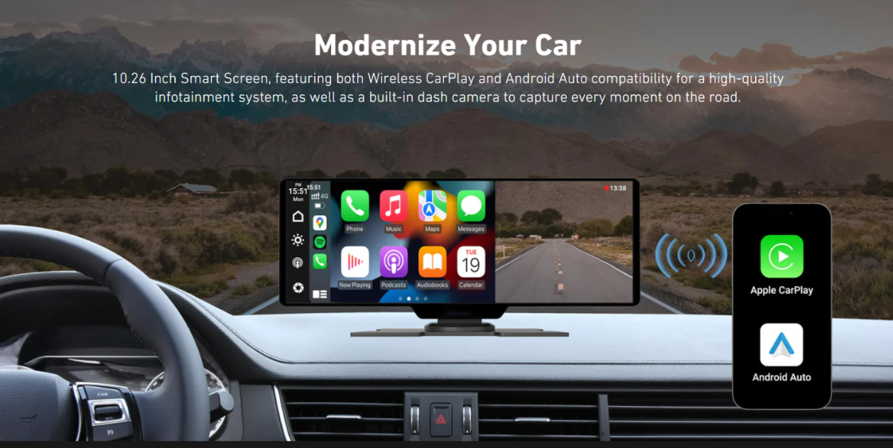 Ottoscreen Portable 10” Car Display